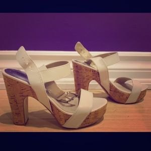 White Michael Kors Heeled Sandals size 7.5